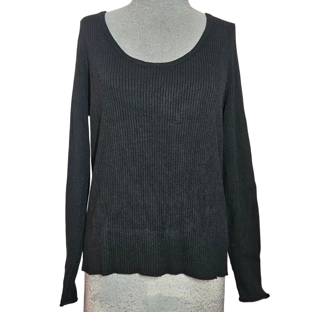 Black Cotton Blend Sweater Size XXL